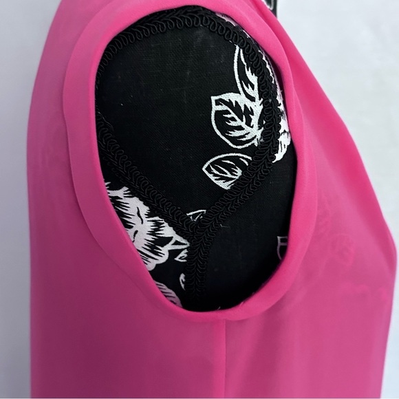 J. Crew Womens Top Sleeveless Deep Plunge Pullover Blouse Size 2 Pink-Fuchsia - Picture 10 of 10